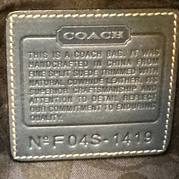 COACH Vintage Legacy Soft Slim Suede Duffle Crossbody 2004 Chambray Blue 1419 - Picture 13 of 15